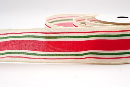 White/Cream  Classic Multi-Color Vertical Stripe Ribbon_KW0446GC-2-2JPG